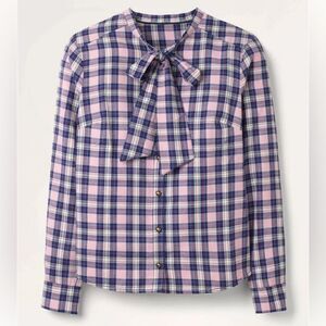 BODEN Susannah Bow Neck Shirt XS